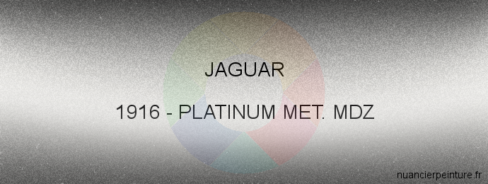 Peinture Jaguar 1916 Platinum Met. Mdz