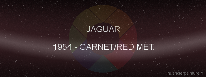 Peinture Jaguar 1954 Garnet/red Met.
