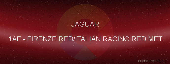 Peinture Jaguar 1AF Firenze Red/italian Racing Red Met.