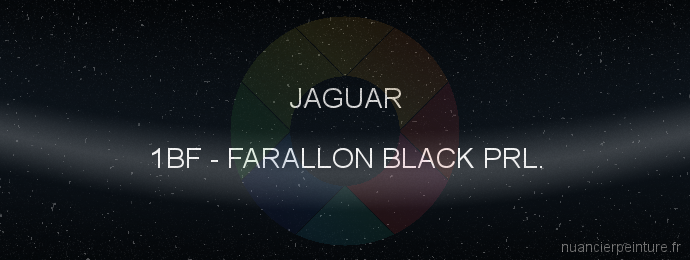 Peinture Jaguar 1BF Farallon Black Prl.