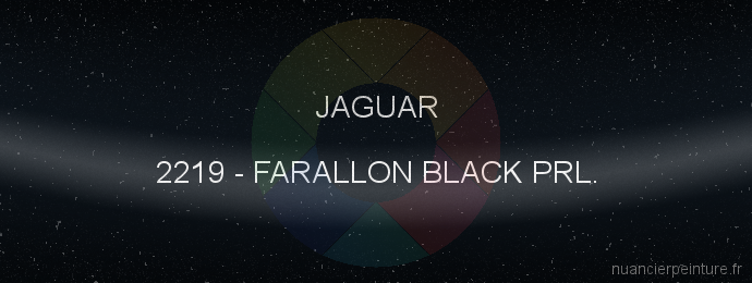 Peinture Jaguar 2219 Farallon Black Prl.
