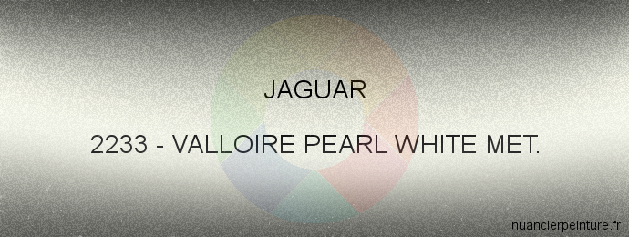 Peinture Jaguar 2233 Valloire Pearl White Met.