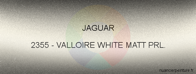 Peinture Jaguar 2355 Valloire White Matt Prl.