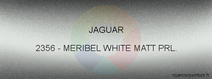 Peinture Jaguar 2356 Meribel White Matt Prl.