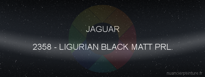 Peinture Jaguar 2358 Ligurian Black Matt Prl.