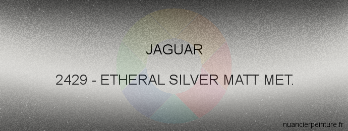 Peinture Jaguar 2429 Etheral Silver Matt Met.
