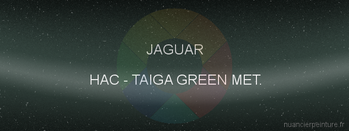 Peinture Jaguar HAC Taiga Green Met.