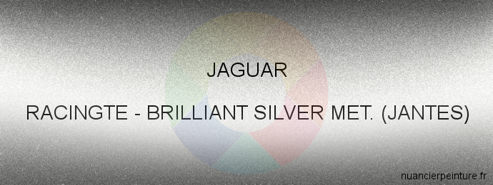 Peinture Jaguar RACINGTE Brilliant Silver Met. (jantes)