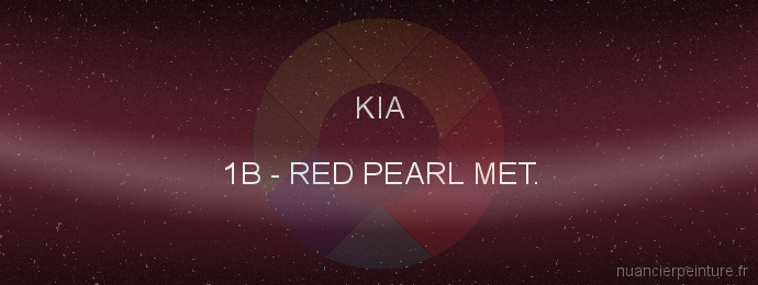 Peinture Kia 1B Red Pearl Met.