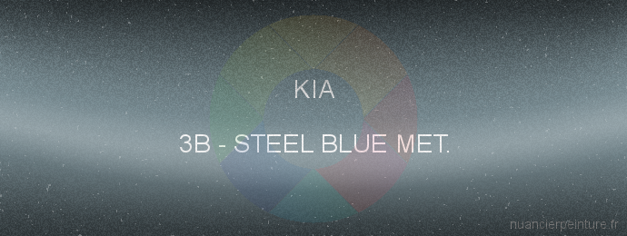 Peinture Kia 3B Steel Blue Met.