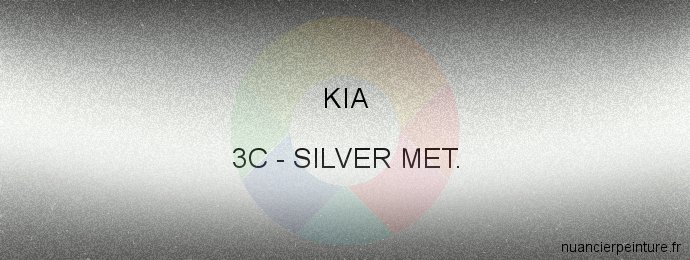 Peinture Kia 3C Silver Met.