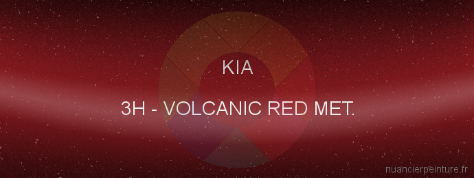 Peinture Kia 3H Volcanic Red Met.