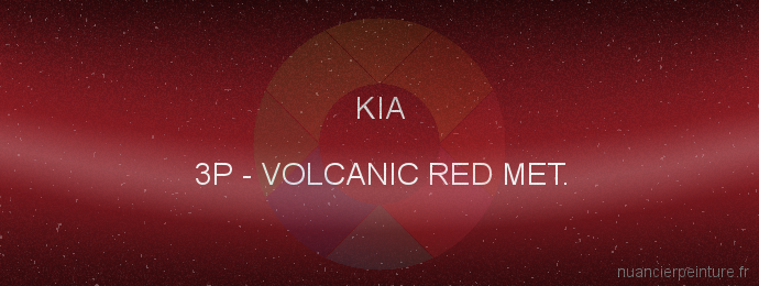 Peinture Kia 3P Volcanic Red Met.