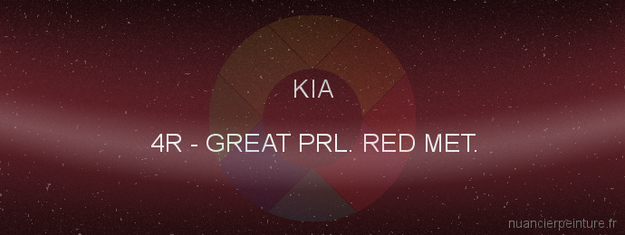 Peinture Kia 4R Great Prl. Red Met.