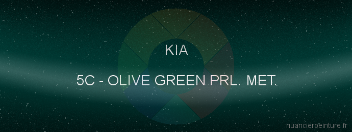 Peinture Kia 5C Olive Green Prl. Met.
