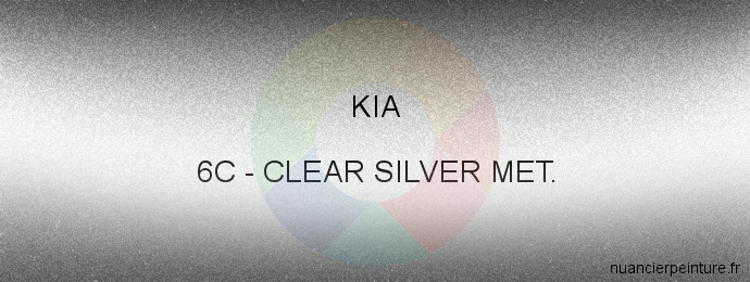 Peinture Kia 6C Clear Silver Met.
