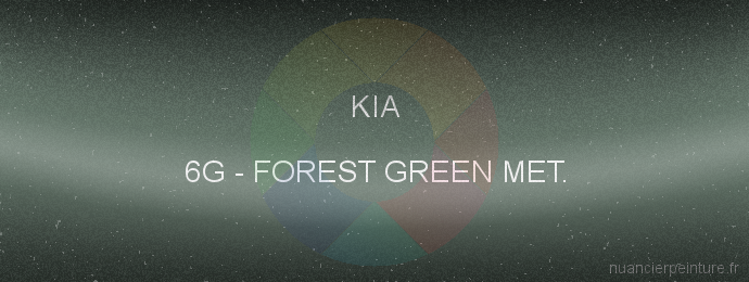 Peinture Kia 6G Forest Green Met.