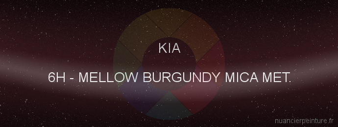 Peinture Kia 6H Mellow Burgundy Mica Met.