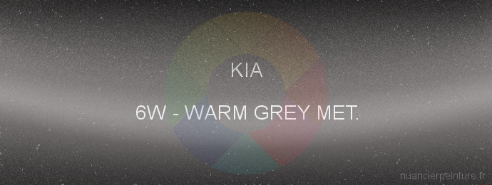 Peinture Kia 6W Warm Grey Met.