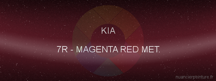 Peinture Kia 7R Magenta Red Met.