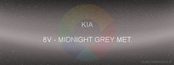 Peinture Kia 8V Midnight Grey Met.