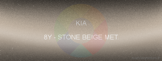 Peinture Kia 8Y Stone Beige Met.