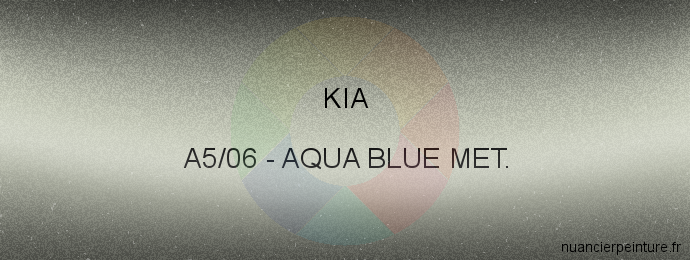 Peinture Kia A5/06 Aqua Blue Met.