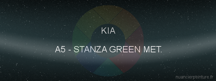 Peinture Kia A5 Stanza Green Met.