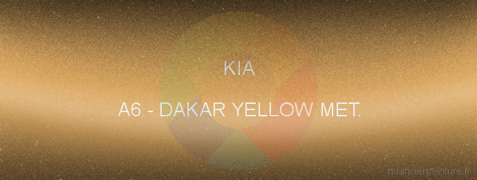 Peinture Kia A6 Dakar Yellow Met.