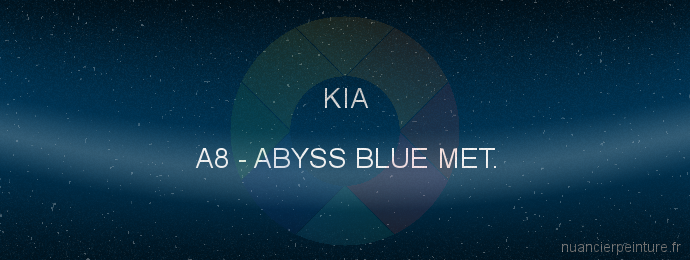 Peinture Kia A8 Abyss Blue Met.