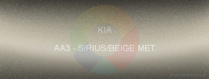 Peinture Kia AA3 Sirius/beige Met.