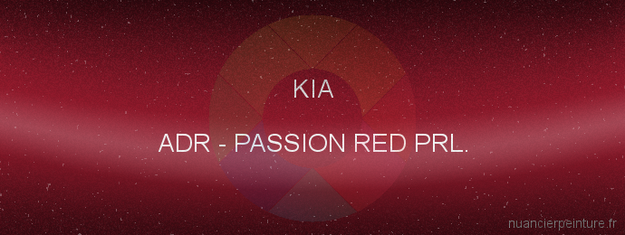 Peinture Kia ADR Passion Red Prl.