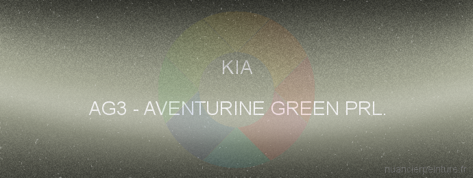 Peinture Kia AG3 Aventurine Green Prl.