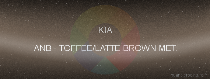 Peinture Kia ANB Toffee/latte Brown Met.