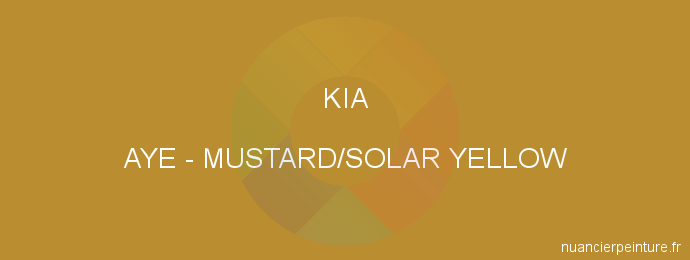 Peinture Kia AYE Mustard/solar Yellow