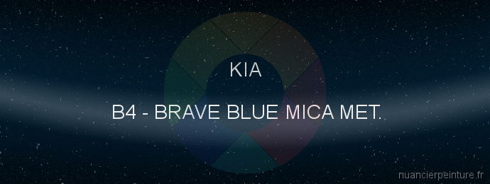 Peinture Kia B4 Brave Blue Mica Met.