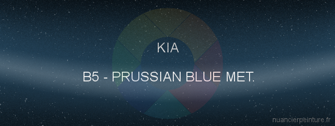 Peinture Kia B5 Prussian Blue Met.