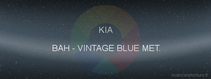 Peinture Kia BAH Vintage Blue Met.