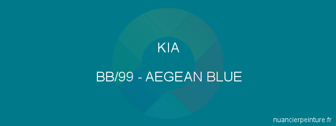 Peinture Kia BB/99 Aegean Blue