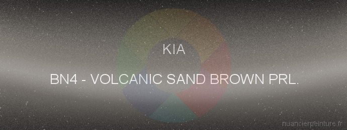 Peinture Kia BN4 Volcanic Sand Brown Prl.