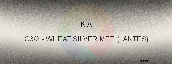 Peinture Kia C3/2 Wheat Silver Met. (jantes)