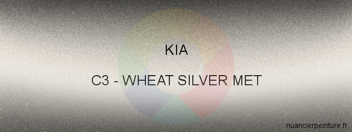 Peinture Kia C3 Wheat Silver Met
