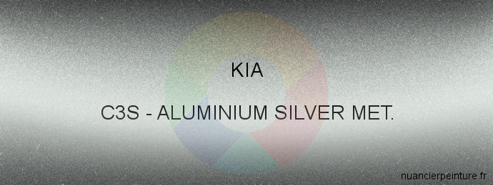 Peinture Kia C3S Aluminium Silver Met.