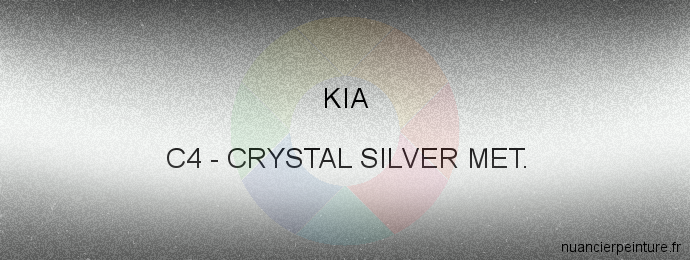 Peinture Kia C4 Crystal Silver Met.