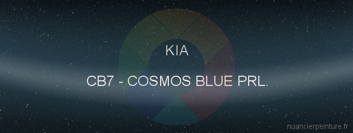 Peinture Kia CB7 Cosmos Blue Prl.