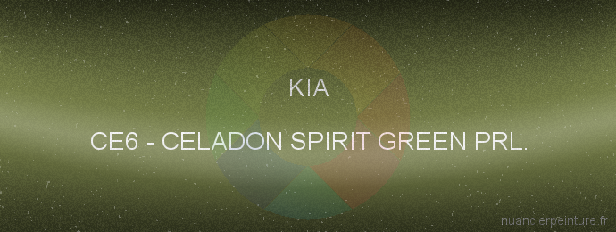 Peinture Kia CE6 Celadon Spirit Green Prl.
