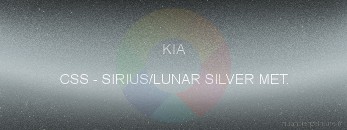 Peinture Kia CSS Sirius/lunar Silver Met.