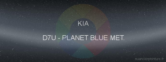 Peinture Kia D7U Planet Blue Met.