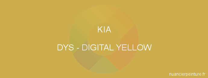 Peinture Kia DYS Digital Yellow