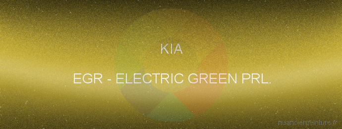 Peinture Kia EGR Electric Green Prl.